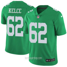 Youth Philadelphia Eagles #62 Jason Kelce Authentic Green Rush Vapor Jersey Bestplayer